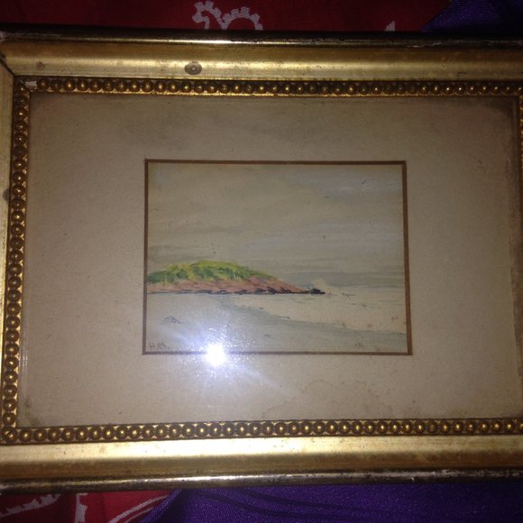 Antique Landscape Watercolor - Picture 3 of 5